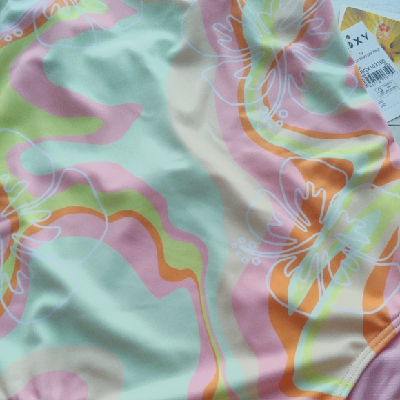 ROXY NEW girls Hibiscus Revo One Piece Swimsuit - Picture 4 of 8